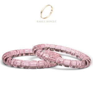 Bracelets en verre transparent élégants de couleurs assorties, bracelets de créateur, bijoux de mode indiens du Cachemire, vente en gros - Product Image 2