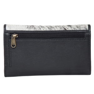 Women's <b>Long</b> Genuine Leather <b>Wallet</b> With Cowhide Print Fold Closure Fashion Daily Use Multifunctional - Product Image 4