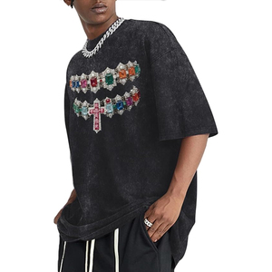 Oversized <b>Tshirts</b> for Men Graphic Vintage Tees Y2k Acid Wash Streetwear Shirts Hip Hop Shirt Tops - Product Image 2
