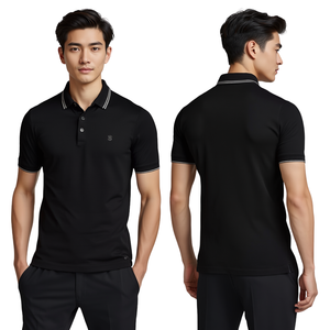 Camiseta Polo de Lujo para Hombre con Cuello con Cierre, Corte Ajustado Premium, Ropa Casual de Moda - Product Image 2