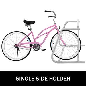 Portabici a Griglia in Acciaio con 9 Supporti, Lunghezza 282 cm, da Terra, Monolaterale, per Garage, Strade, Cortili - per Biciclette - Product Image 2
