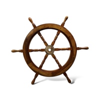 Volant de bateau rustique en bois de 30 pouces, décoration artisanale suspendue pour la maison, l'hôtel et usage général