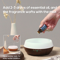 Diffuseur d'arôme de Grain de bois léger Offre Spéciale coloré maison 300ml humidificateur à ultrasons brume fraîche télécommande minuterie diffuseur d'huile