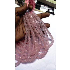 Lot de 12 brins de perles rondelles en quartz rose naturel de 6 mm et 11 mm, 1592 carats, Iroc Sales, longueur 13 pouces, pierres précieuses en vrac pour la fabrication de colliers - Product Image 3