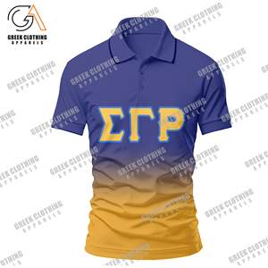 Camiseta Polo Phi Beta Sigma, Algodón Pique 220 GSM, Bordado Chenille, Fraternidad Griega, Ropa Vintage para el Campus - Product Image 3