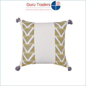 Customization Possible for Machine Washable 100% Genuine Quality Cotton Made Decorative Cotton Cushion Covers for Bulk Purchase - Product Image 2