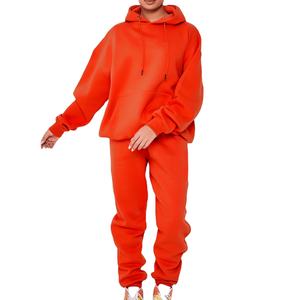 Women's Wholesale Heavyweight Fleece Tracksuit Winter <b>Long</b> Sleeve <b>Oversize</b> Street Wear Women's <b>Hoodies</b> & Sweatshirts Sets - Product Image 5