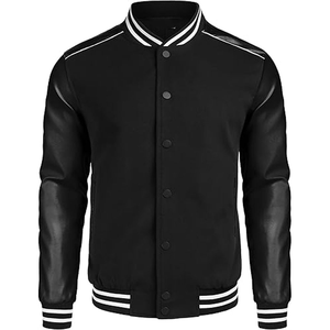 Chaqueta de Béisbol de Lana de Primera Calidad, Estilo Deportivo Casual, para Hombre, Resistente al Viento, Transpirable y Ecológica - Product Image 1