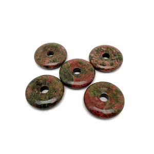 Donuts en Cristal Naturel, Donuts en Pierre de Cristal Unakite, Pierres Gemmes en Cristal, Donuts de Guérison en Cristal Reiki, Agate, Grossiste - Product Image 3