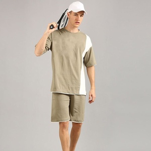 Conjunto de Ropa para Hombre a Precio de Mayoreo, Conjunto de Dos Piezas de Verano, Informal, Holgado, de Algodón, Camiseta de Playa + Pantalones Cortos, Traje Deportivo Masculino de 2 Piezas - Product Image 4