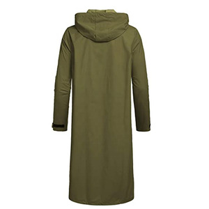 Men's Long Rain <b>Jacket</b> Windbreaker <b>Waterproof</b> <b>Lightweight</b> <b>Packable</b> wholesale price men women <b>waterproof</b> long coat - Product Image 3