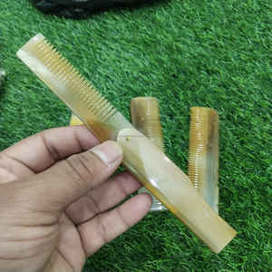 Peigne à barbe pliable portable en corne de bœuf naturelle, finition luxueuse, pour hommes, au meilleur prix - Product Image 5