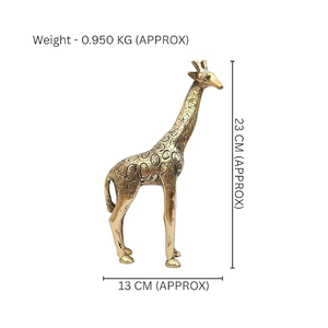 Estatua de Jirafa de Latón Sólido, Adorno Decorativo de Animal, Regalo para Sala de Estar, Hotel, Oficina, Estante y Decoración de Interiores - Product Image 4