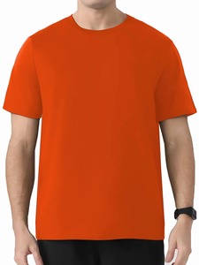 T-shirt en coton écologique personnalisé avec logo imprimé par transfert thermique, respirant, séchage rapide, col rond, formel, pour homme, coupe oversize, vente en gros - Product Image 6