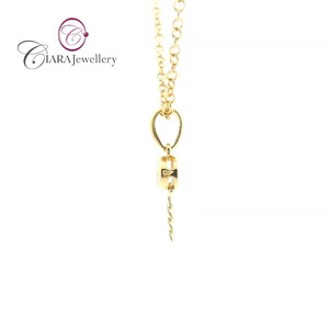 Meilleur modèle de pendentif en or rose 18 carats de style tendance en vente en gros avec une lunette naturelle sertie d'un seul diamant et d'une seule perle pour cadeau - Product Image 2