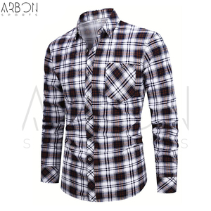 Chemises en flanelle à carreaux imprimées, coupe classique, manches longues, boutonnées, qualité supérieure, sur mesure, pour la vente en gros. - Product Image 3