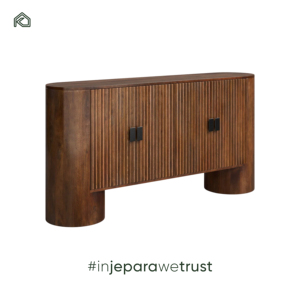 Juego de Muebles de Sala de Estar de Estilo Americano de Lujo, Mueble para TV de Madera Maciza de Teca con Cubierta de Travertino - Sora - Product Image 2