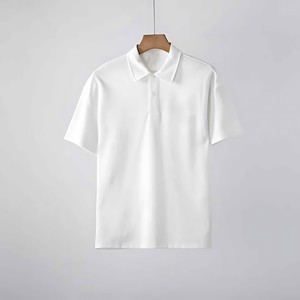 <b>Men's</b> Short Sleeve <b>Polo</b> <b>Shirt</b> Solid Color Knitted Casual Style Regular Fit Blue - Product Image 4