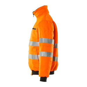 Winter Safety Uniform Working Reflective Tape <b>Jackets</b> Hi Vis Winter Security Construction Workwear Zip Closure <b>Jacket</b> for <b>Worker</b> - Product Image 2