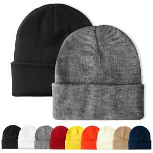 Bonnet en tricot gris – Bonnet d'hiver doux pour adolescents et adultes – Logo personnalisé en gros - Product Image 3