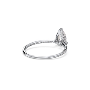 Bague de fiançailles REYES Classic Design en or rose massif 14 carats, forme poire, diamant de laboratoire de 1,18 carat, pour femme, bijoux fins - Product Image 6