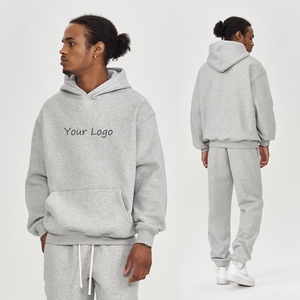 Sweat à capuche streetwear pour homme de haute qualité, logo personnalisé, 400 g, 100 % coton, molleton lourd, coupe ample, taille plus - Product Image 2