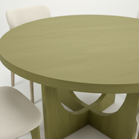 Table à manger ronde moderne avec 4 chaises, design décoratif, garantie 1 an, ensemble de salle à manger 4 places, meubles compacts pour salon
