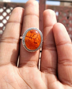Bijoux en ambre baltique naturel fait main, argent sterling 925, pierres précieuses, magnifique cadeau pour femme, bague de promesse - Product Image 5