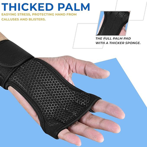 Gants de musculation et de fitness haut de gamme pour entraînement croisé, respirants, demi-doigts, avec protection de préhension, OEM, marque privée - Product Image 3