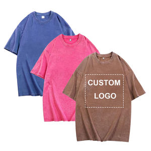 Custom Logo Heavy Weight Solid Vintage Acid Washed Oversized T-Shirts 260 GSM 100% Cotton Unisex Luxury Eco-Friendly Breathable - Product Image 6