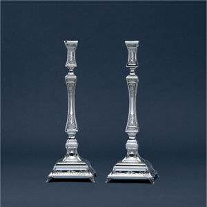 Luxury Silver Metal Pillar Candle Holder Set Vintage Wedding Centerpiece Decorative <b>Tall</b> Taper <b>Candlestick</b> For Table Home Decor - Product Image 3