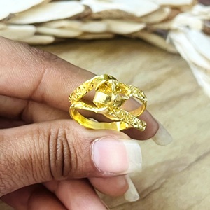 Trendy Design Boho Abstract Statement <b>Ring</b> Boho Brass Band Women 18k Gold Plated Geometric <b>Cross</b> Over <b>Rings</b> Wholesale/OEM/ODM - Product Image 5
