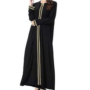Top Selling Fashion Printed Design Front Open Abaya Gown Style Dubai Customizable Jilbab Ladies Abayas Moroccan Abaya Breathable - Product Image 3