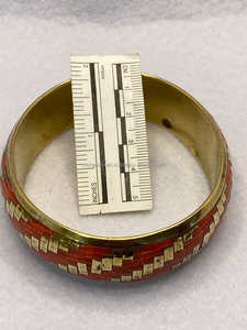 Brazalete ancho de diseñador floral de latón puro 100% hecho a mano, brazalete ajustable, Regalo para mamá - Product Image 4