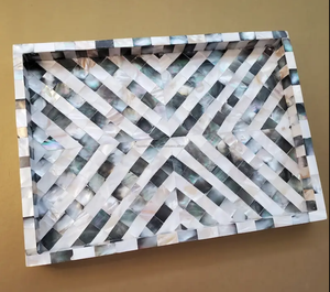 Plateaux de service en nacre Plateau de vadrouille pour décoration de table de fête ou bijoux fabriqués par Tayyab Handicraft - Product Image 2