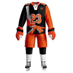 Uniforme de hockey sur glace pour hommes de qualité supérieure avec tissu respirant, coupe confortable et design personnalisé pour les sports d'équipe - Product Image 2