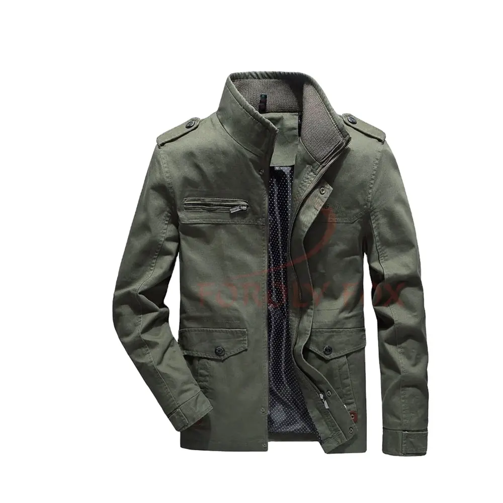 New Deign Premium Quality Men Gray Color Zip Up Outdoor Jacket For Sale Men Cargo Windbreaker Jacket For Men