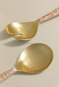 Wholesale Luxury Gold Metal Serving Tools Salad <b>Server</b> for Wedding Parties Hotels and Restaurants - Product Image 2