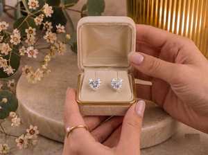Wholesale 3CT Each Heart Cut Moissanite Romantic Stud <b>Earrings</b> 925 Sterling <b>Silver</b> Fine Engagement Promise Gift For Lovers - Product Image 2