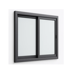 Fenêtre coulissante en aluminium à deux rails, cloison fixe, séparateur de pièce de bureau en verre, fenêtre de cloison intérieure à cadre en aluminium pour bureaux - Product Image 3