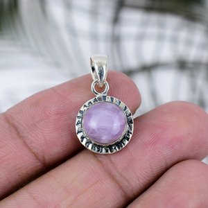 Natural Gemstone Pendants 3A Quality Top Quality Kunzite Gemstone 925 Sterling <b>Silver</b> Pendant Necklace Engagement Gift - Product Image 1