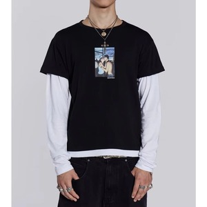เสื้อยืดคอตตอน 100% ระบายอากาศได้ดี เป็นมิตรกับสิ่งแวดล้อม ทรงโอเวอร์ไซส์ สองชั้น หนานุ่มพิเศษ สำหรับผู้ชาย วัยผู้ใหญ่ มีจำหน่ายแล้ว - Product Image 4