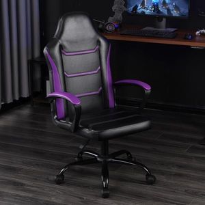 Video Gaming Computer Chair with Adjustable Height Swivel PU Leather Executive Wheels Desks Office Chair with Arms - Product Image 6