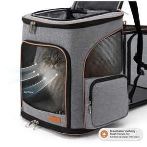Lekereise Expandable Pet Carrier <b>Backpack</b> OEM/ODM Wholesale Airline Approved <b>Foldable</b> Travel Bag for Small Dogs and Cats - Product Image 2