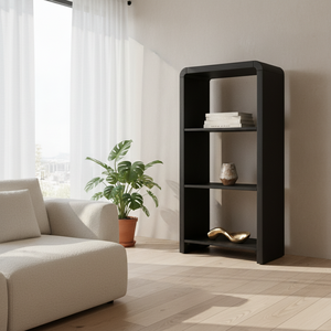 3-Shelf Eco-Friendly Modern Design Black Display Shelf Bookcase Storage Rack Shelving Unit Open Shelving Backless Bookshelf - Product Image 2