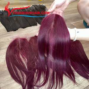 100% ต่อผมมนุษย์แบบมัดผมแบบตรงนิ้วทำจากสวิสเอชดีปิดลูกไม้ - Product Image 1