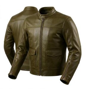 Chaqueta moderna para hombre, chaquetas para hombre, ropa de motociclista de cuero, estilo de moda, abrigo protector, Europa - Product Image 5