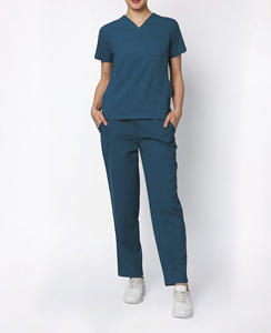 Uniformes Médicos de Verano en Oferta para Uso Hospitalario Unisex, Manga Corta, Tela de Poliéster y Spandex - Product Image 1