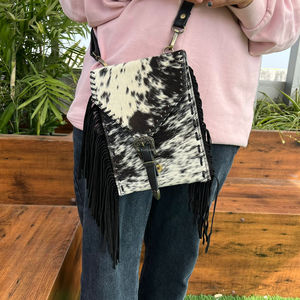 กระเป๋าสะพายข้างหนังวัวหัวเข็มขัดแบบหรูหราขายดีแบรนด์ดังกระเป๋าสะพายข้างหนังแท้สำหรับผู้หญิงกระเป๋าถือแบบตะวันตก - Product Image 2