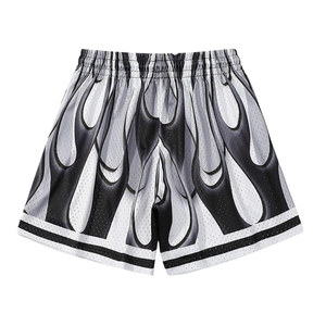 Men Breathable Lightweight Double <b>Layer</b> Premium Basketball Mesh Shorts Custom Unisex Elastic Waist Quick Dry 100% Polyester - Product Image 2